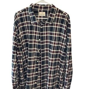 Mutual Weave Cotton Plaid Button Down Easy Layering Casual Shirt xxl men’s